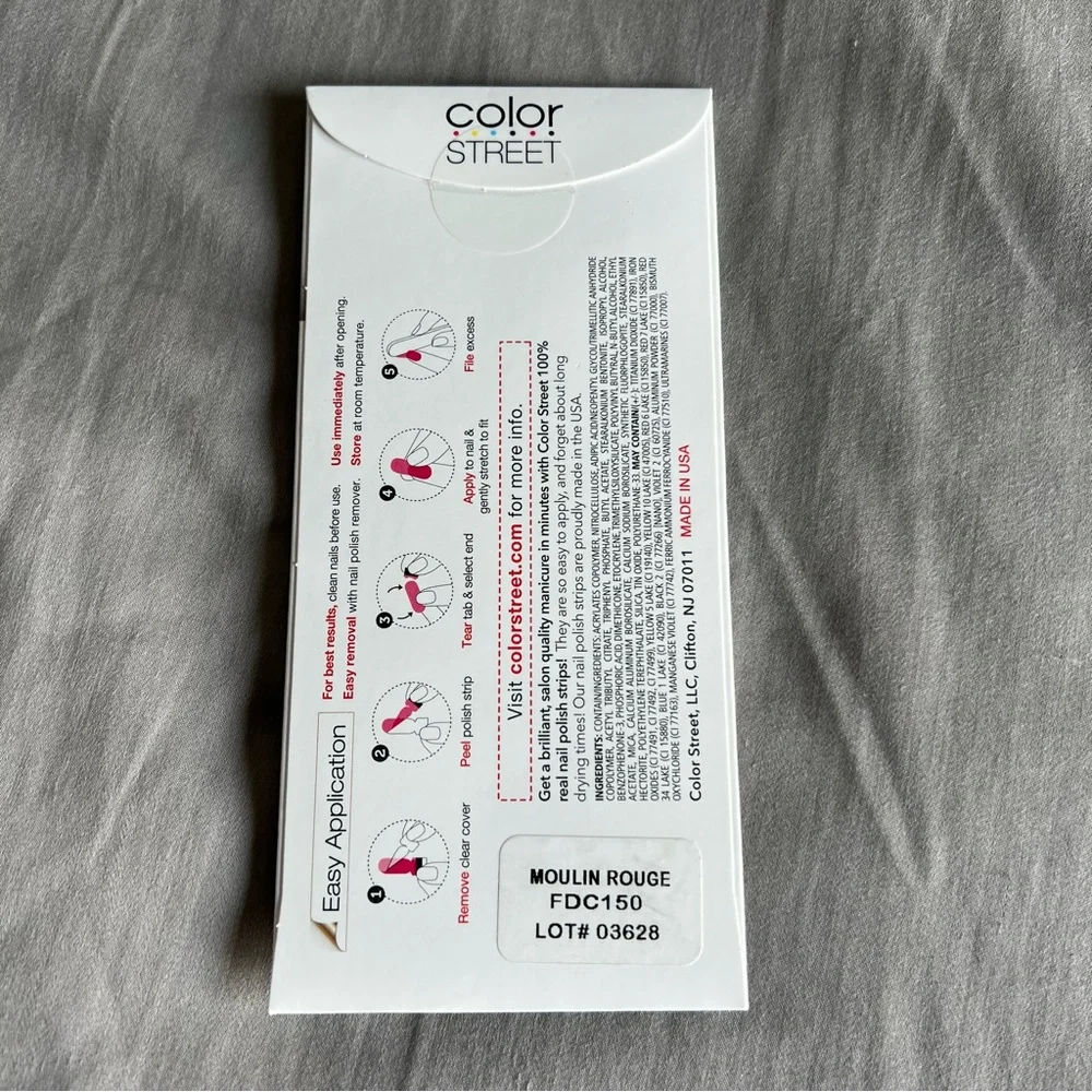 *Retired, HTF* Color Street: Moulin Rouge | Red Lace Floral Elegant Black Fall - Picture 4 of 9